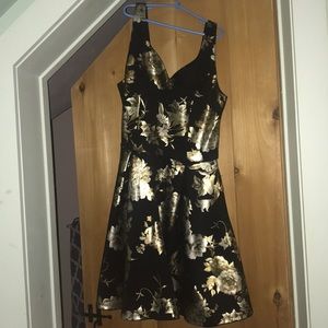 Black and gold formal dress